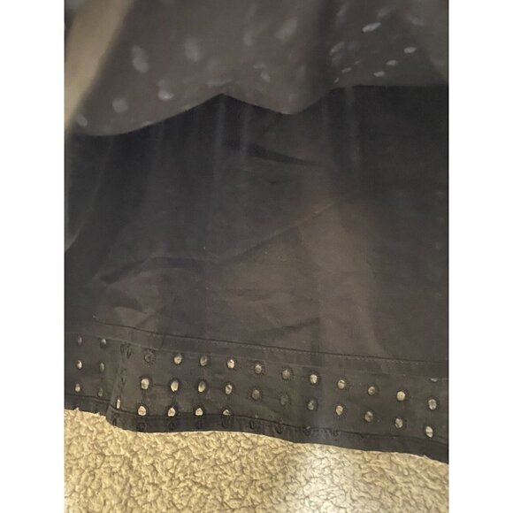 A New Day Women's Black Short Puff Sleeve Eyelet Dress Top Size XS cotton - Picture 5 of 9